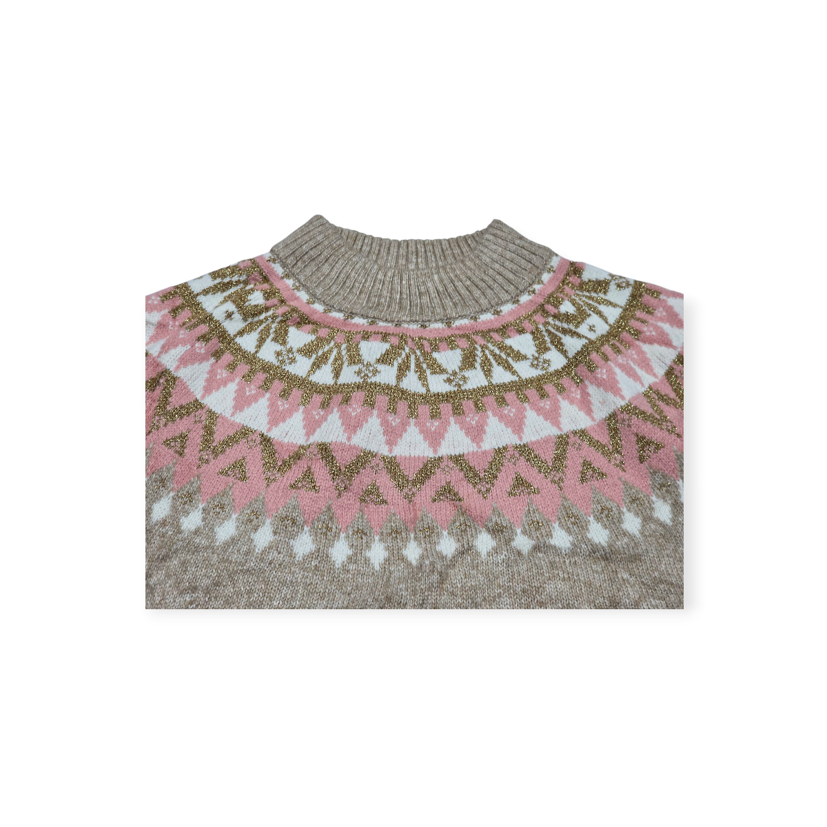 Sueter Tommy Hilfiger Xgrande Xl Cafe Claro Con Rosa Mujer