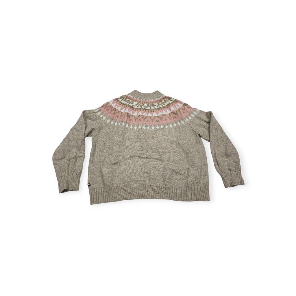 Sueter Tommy Hilfiger Xgrande Xl Cafe Claro Con Rosa Mujer