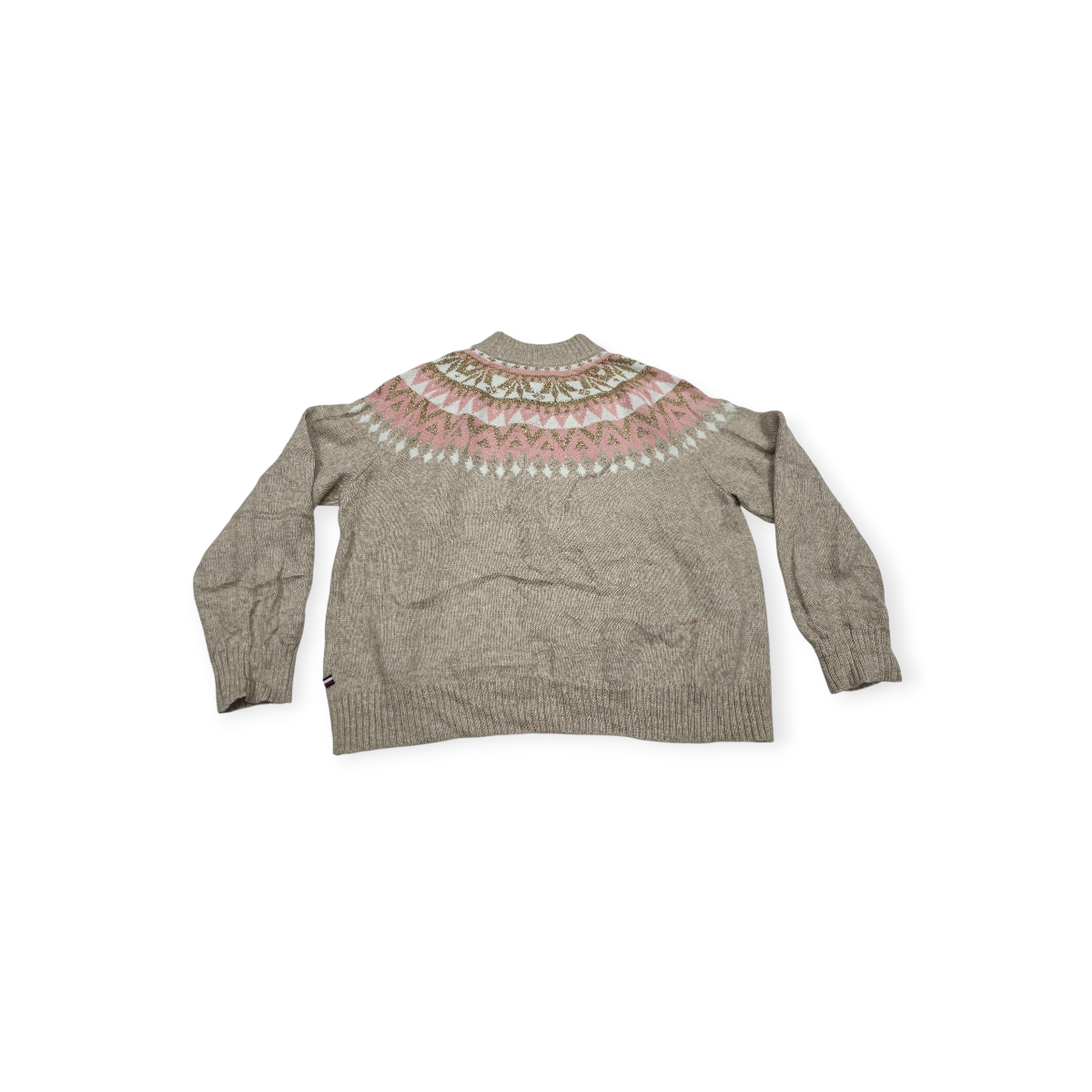Sueter Tommy Hilfiger Xgrande Xl Cafe Claro Con Rosa Mujer