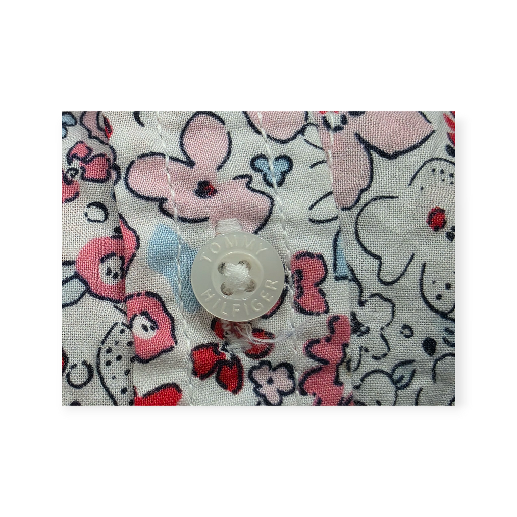 Camisa Tommy Hilfiger Xgrande Manga Corta Floreada De Mujer