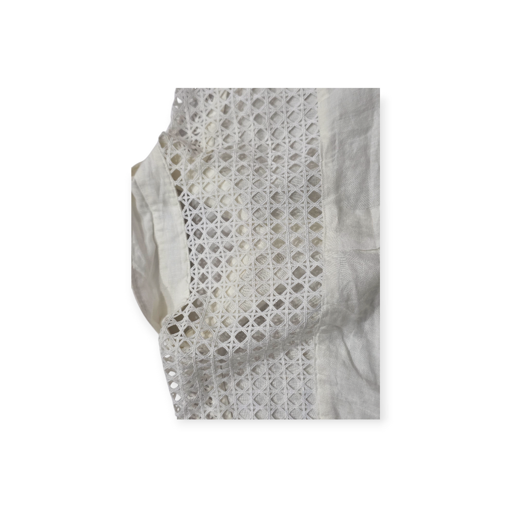 Camisa Ralph Lauren De Lino Xgrande Xl Blanco De Mujer