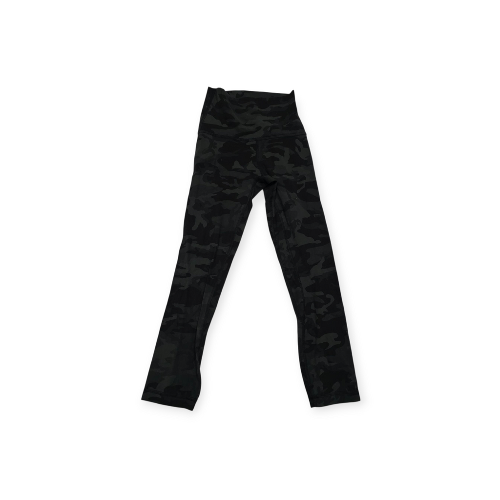 Legging Lululemon Print Camuflaje Verde/negro Talla 0 Mujer