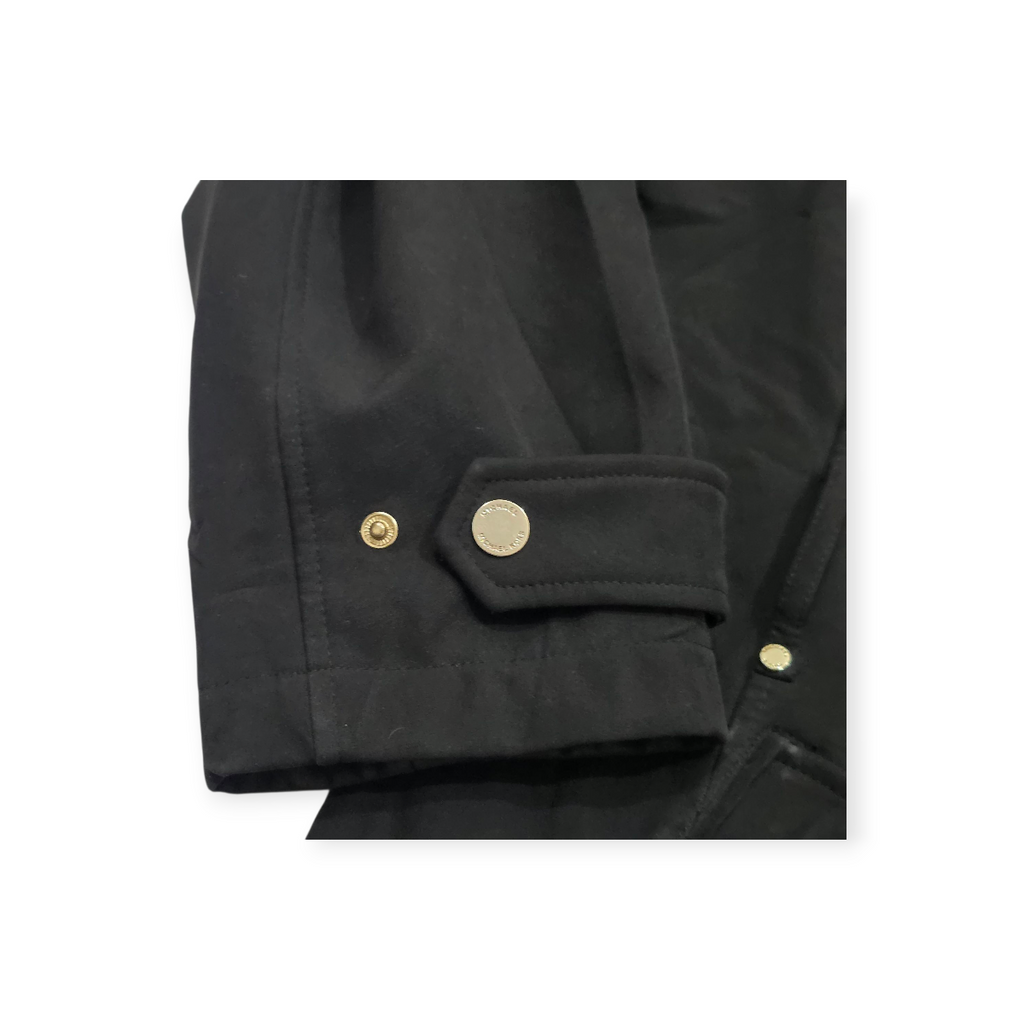 Chamarra Gorro Cazadora Michael Kors Negro Detalles Dorados