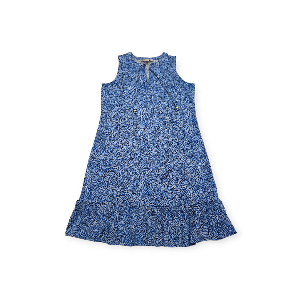 Vestido Michael Kors De Mujer Azul Con Figuras Sin Mangas