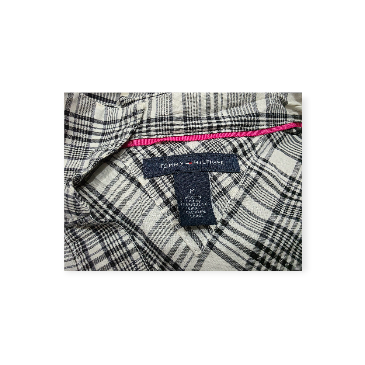 Vestido Camisero Tommy Hilfiger Mediano Mujer Cuadros Grises