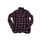 Camisa True Religion De Mujer Grande Roja Con Azul A Cuadros