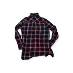 Camisa True Religion De Mujer Grande Roja Con Azul A Cuadros