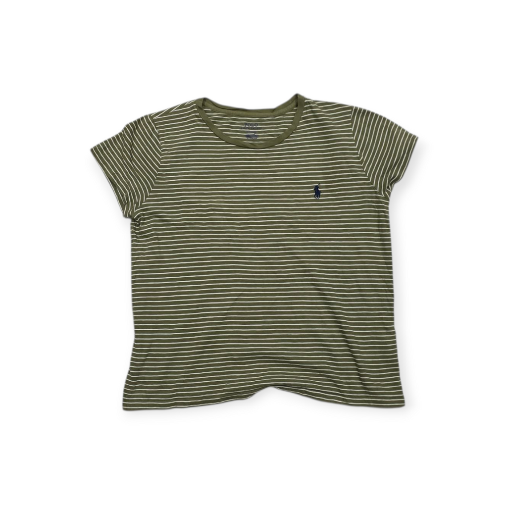 Playera Polo Ralph Lauren Mediana M Manga Corta Verde Rayada