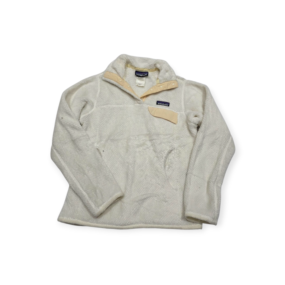 Sudadera Patagonia Snap-t Mujer Xs Polar Sherpa Beige