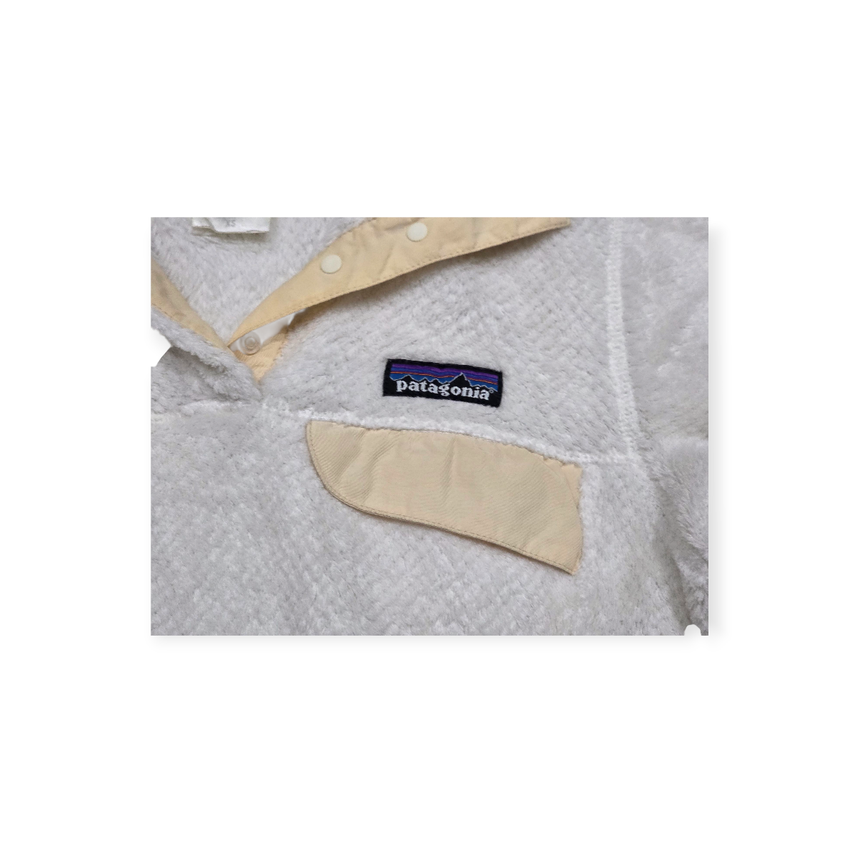 Sudadera Patagonia Snap-t Mujer Xs Polar Sherpa Beige