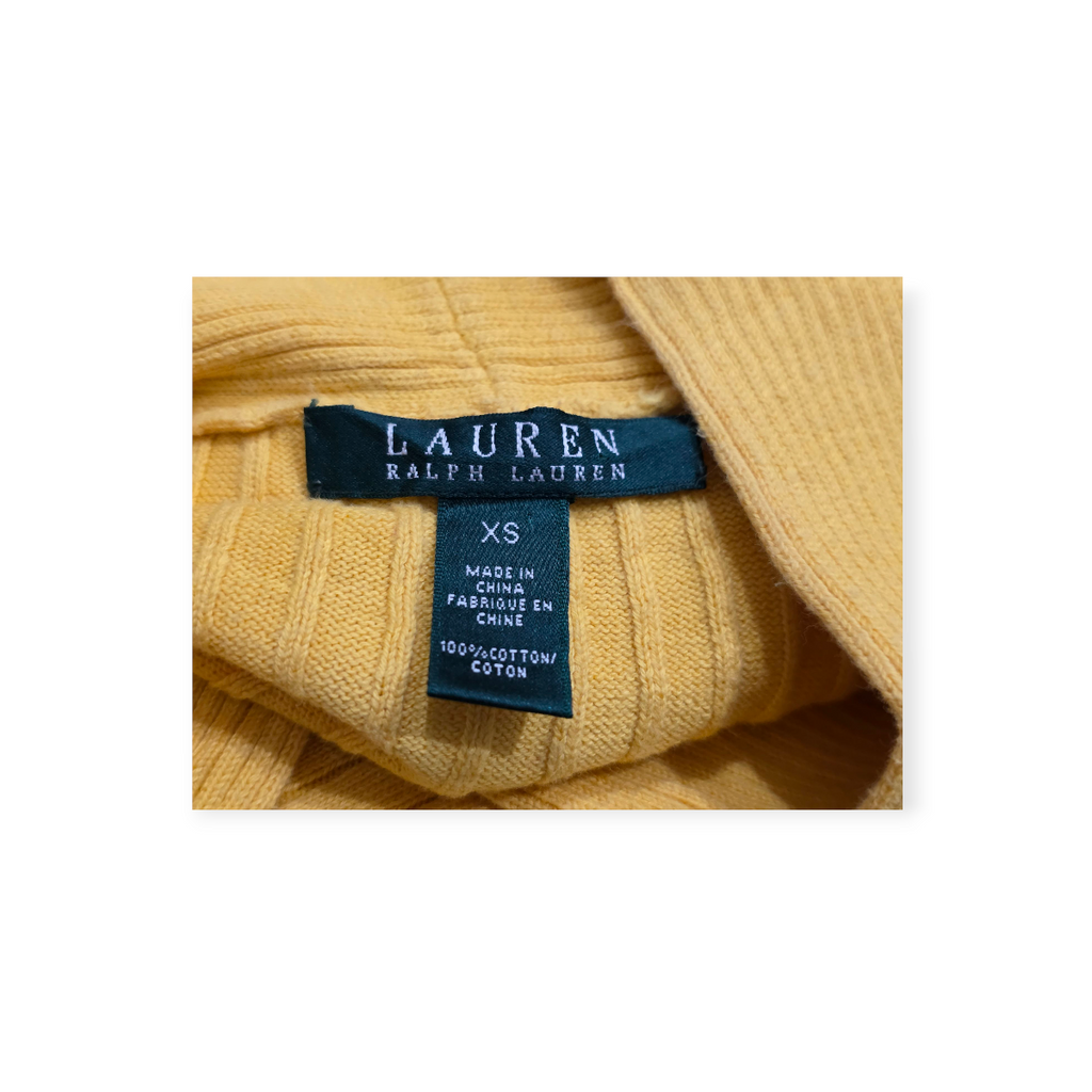 Sueter Ralph Lauren Amarillo De Mujer Xchico Xs Cuello V