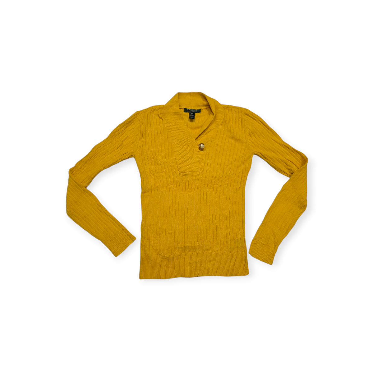 Sueter Ralph Lauren Amarillo De Mujer Xchico Xs Cuello V