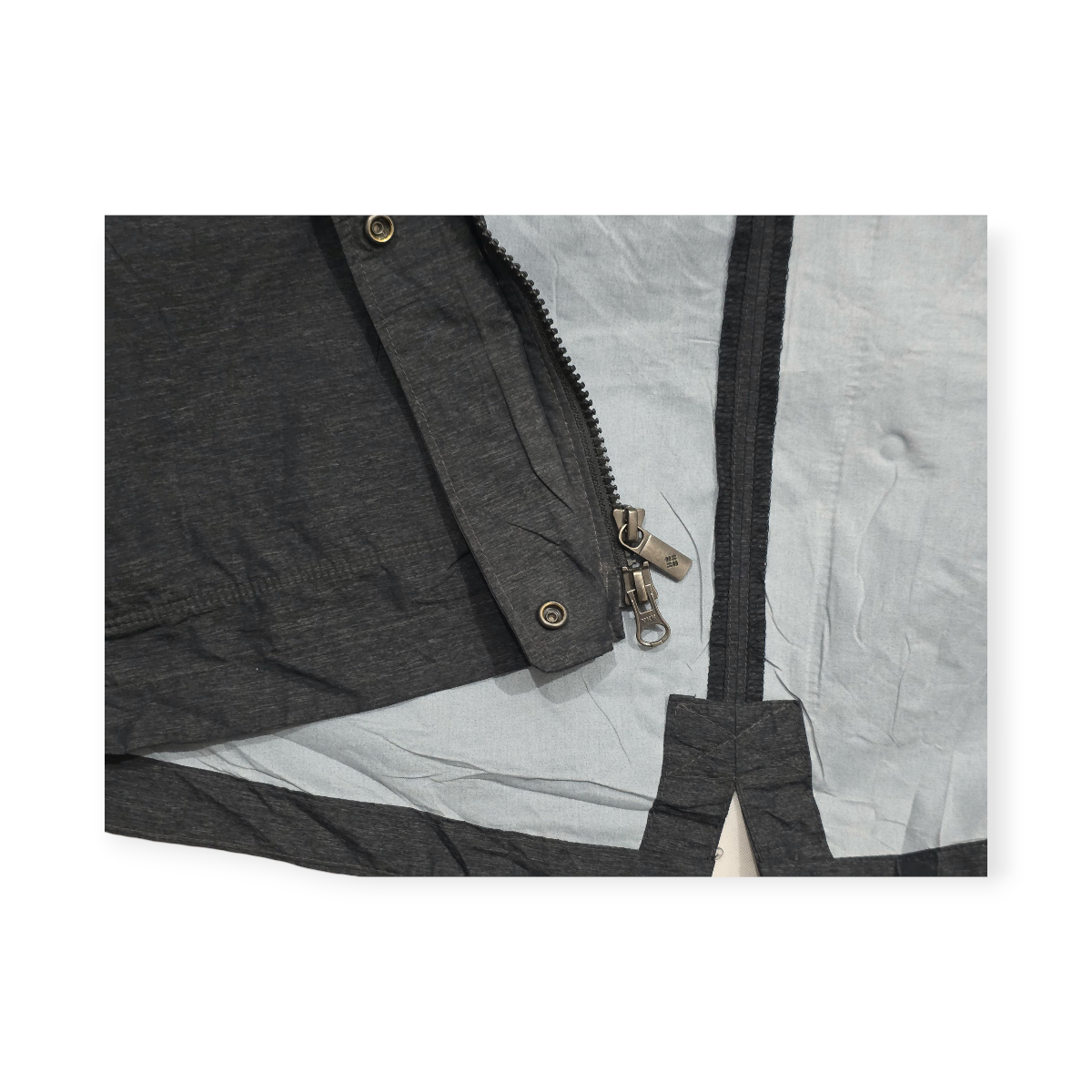 Impermeable Columbia De Mujer Mediana Gris Oxfors De Mujer