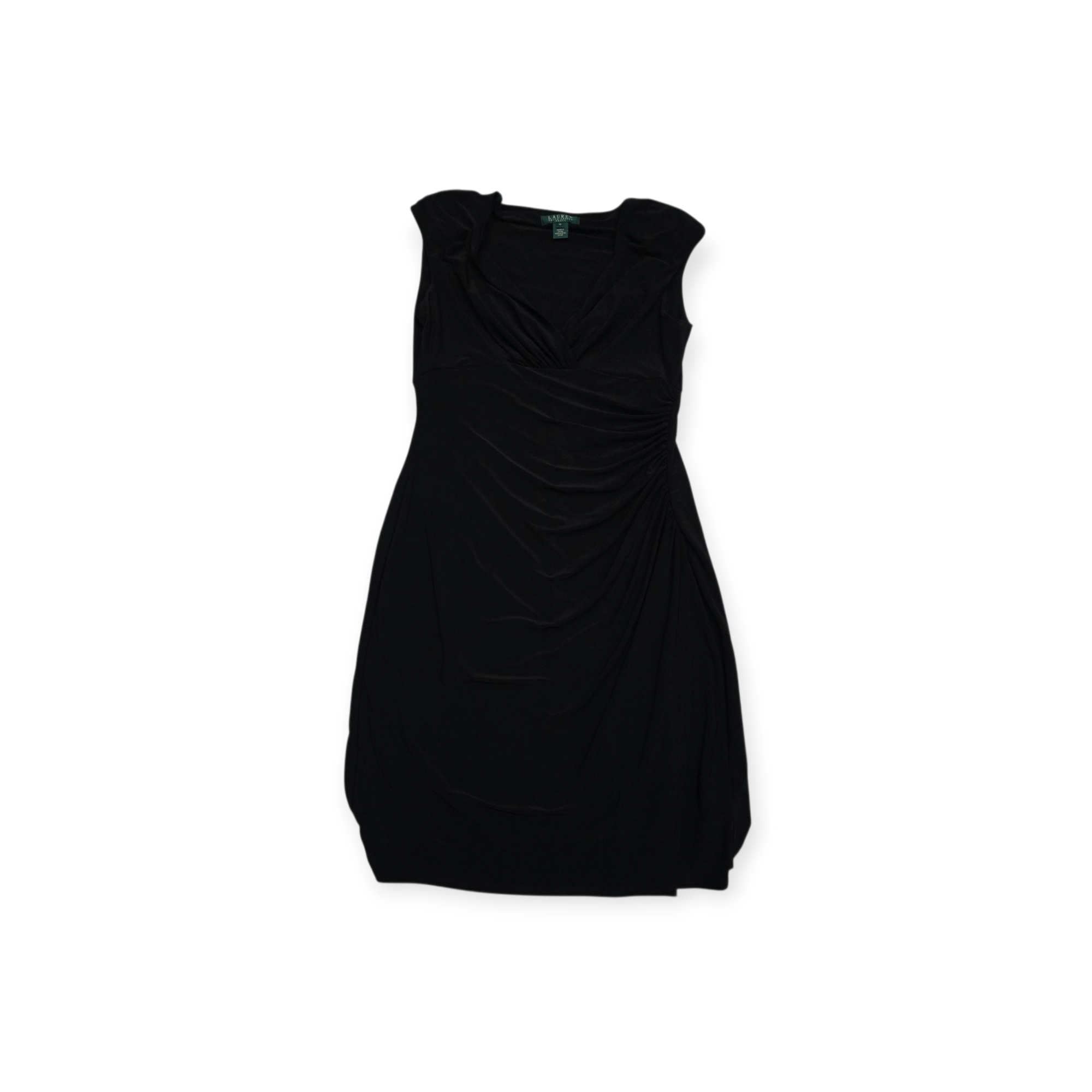 Vestido Mamga Corta Ralph Lauren Talla 10 Color Negro