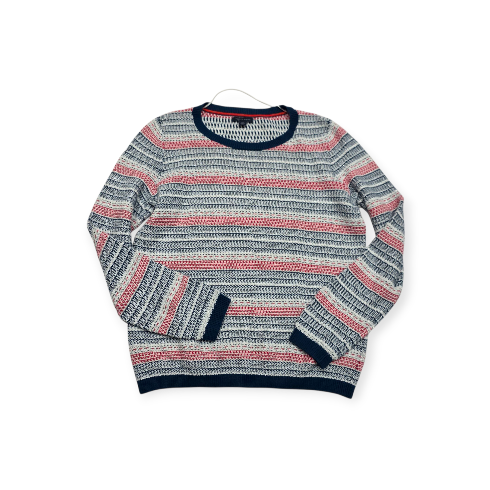 Sueter Tommy Hilfiger De Mujer L Rayados Azul/rojo/blanco