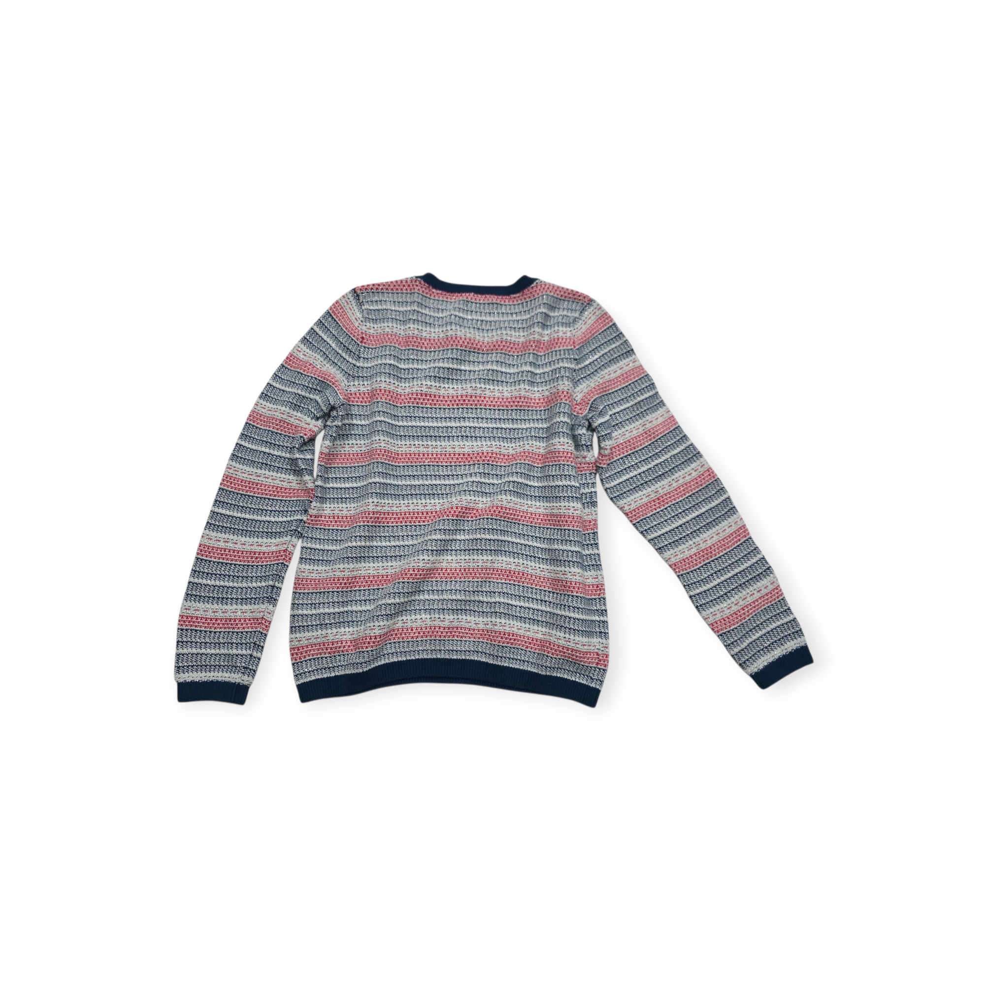 Sueter Tommy Hilfiger De Mujer L Rayados Azul/rojo/blanco