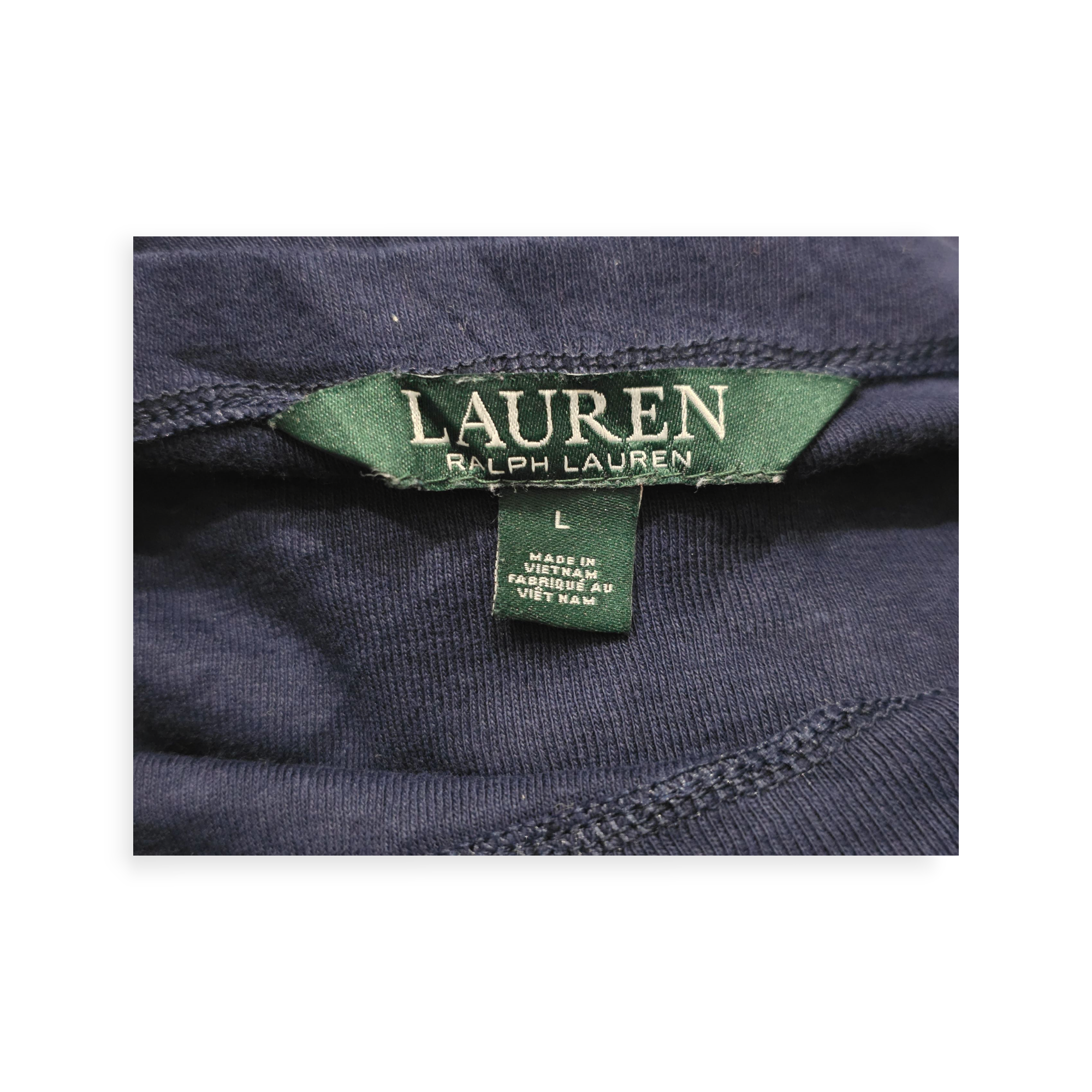 Blusa Ralph Lauren Manga Corta L Azul Marino Con Cierres