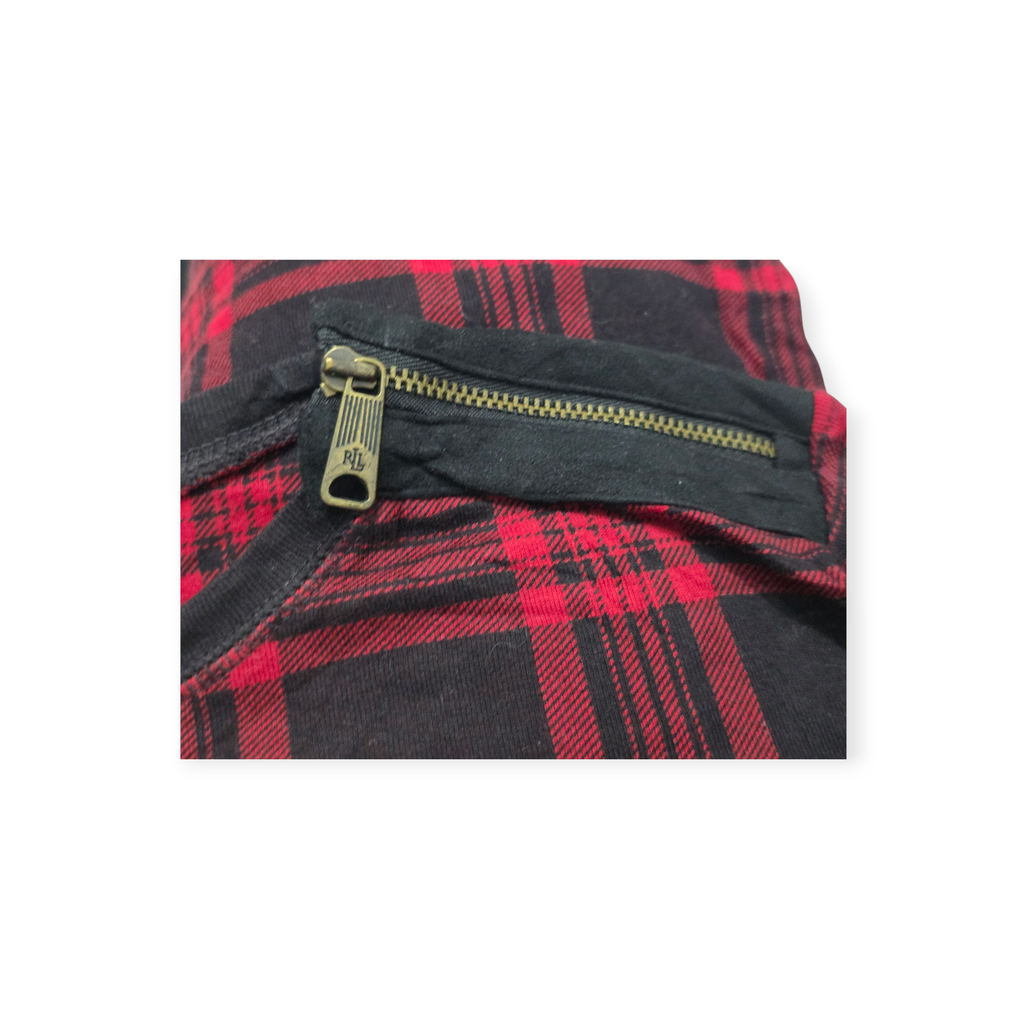 Playera Ralph Lauren Jeans Grande L Rojo/negro Con Coderas