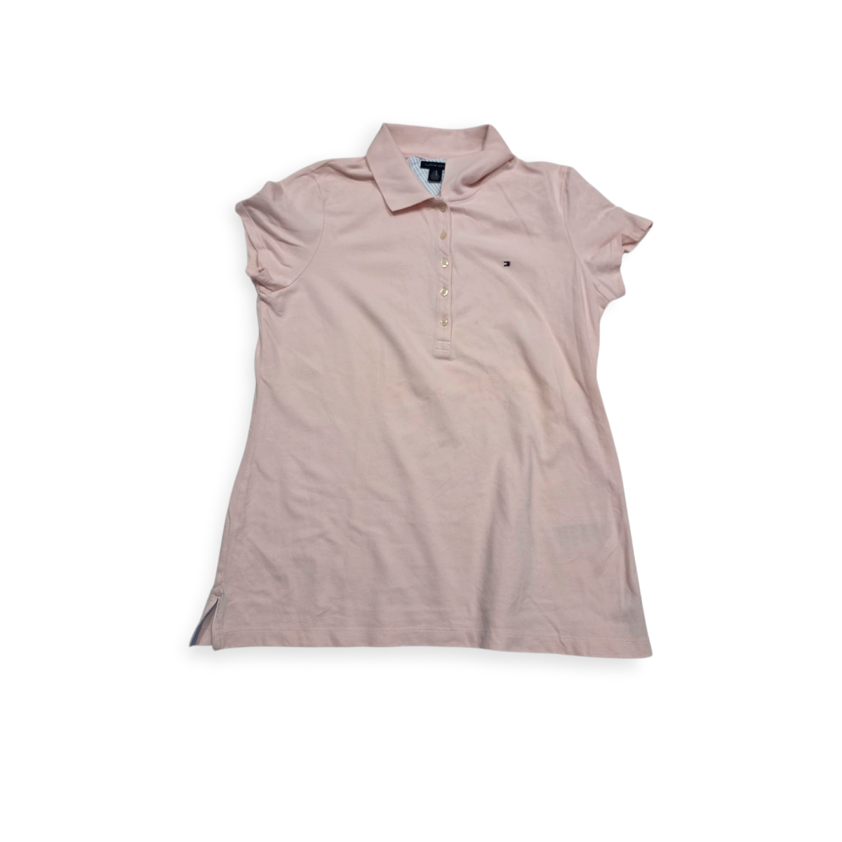 Playera Tommy Hilfiger Xl Rosa Claro Manga Corta De Mujer
