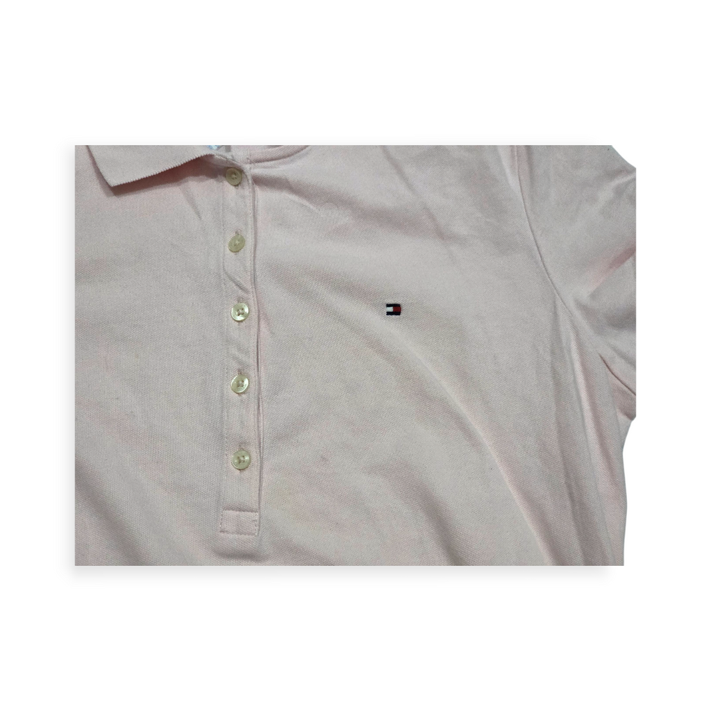 Playera Tommy Hilfiger Xl Rosa Claro Manga Corta De Mujer