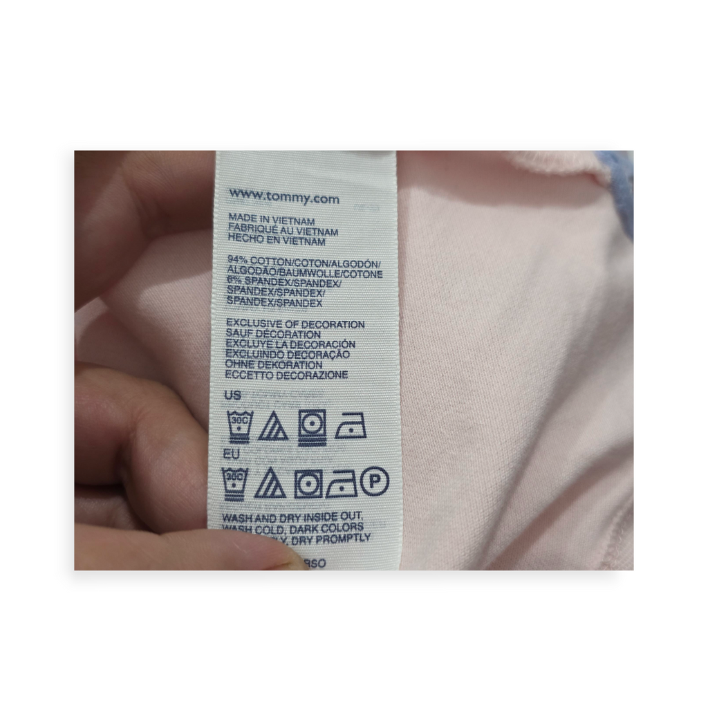 Playera Tommy Hilfiger Xl Rosa Claro Manga Corta De Mujer