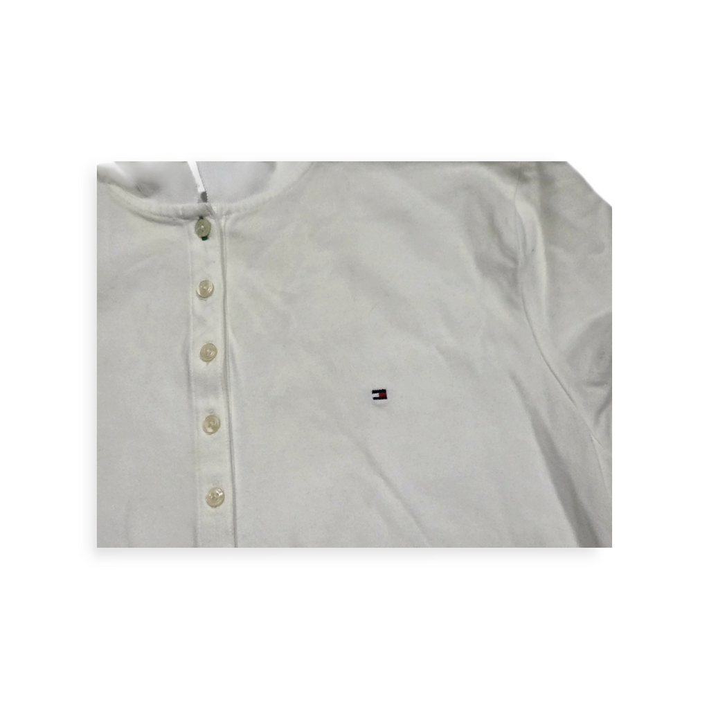 Playera Tommy Hilfiger Xgrande Xl Manga Corta Color Blanca