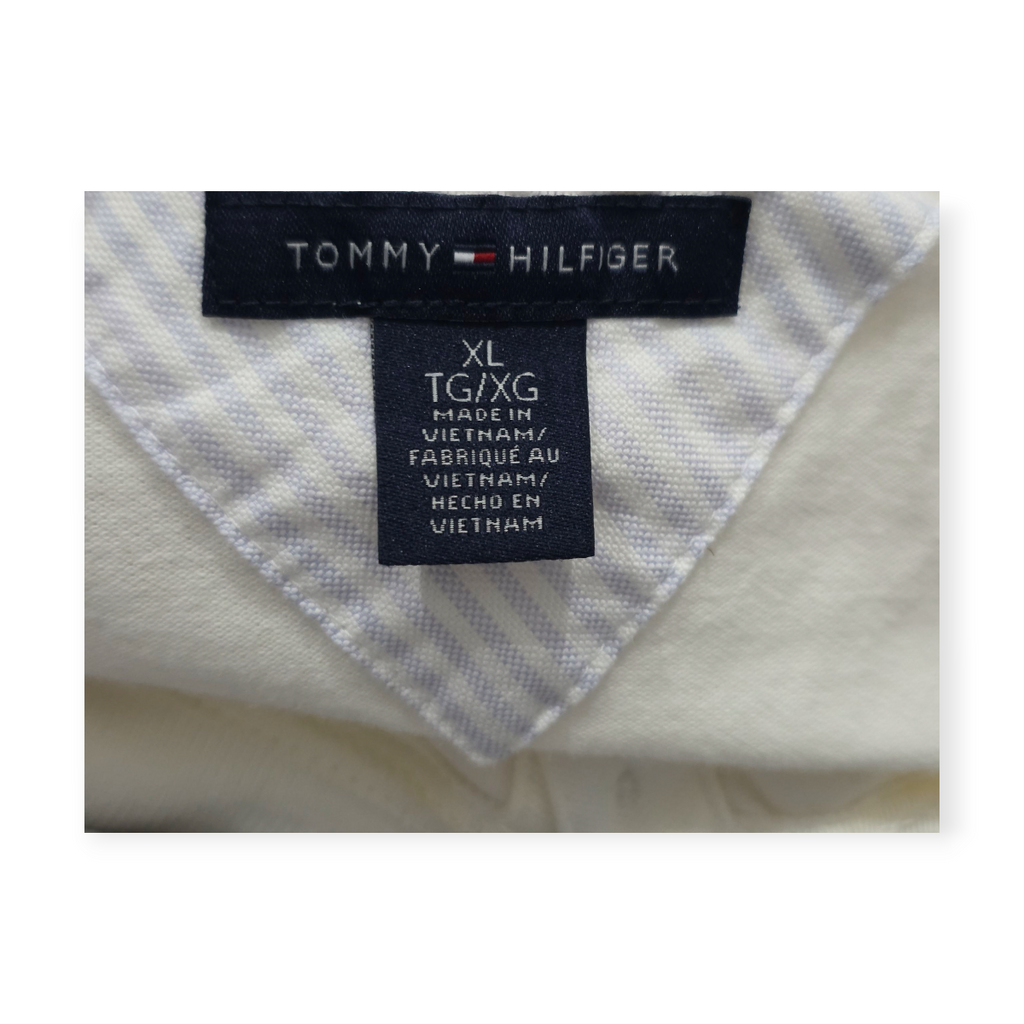 Playera Tommy Hilfiger Xgrande Xl Manga Corta Color Blanca