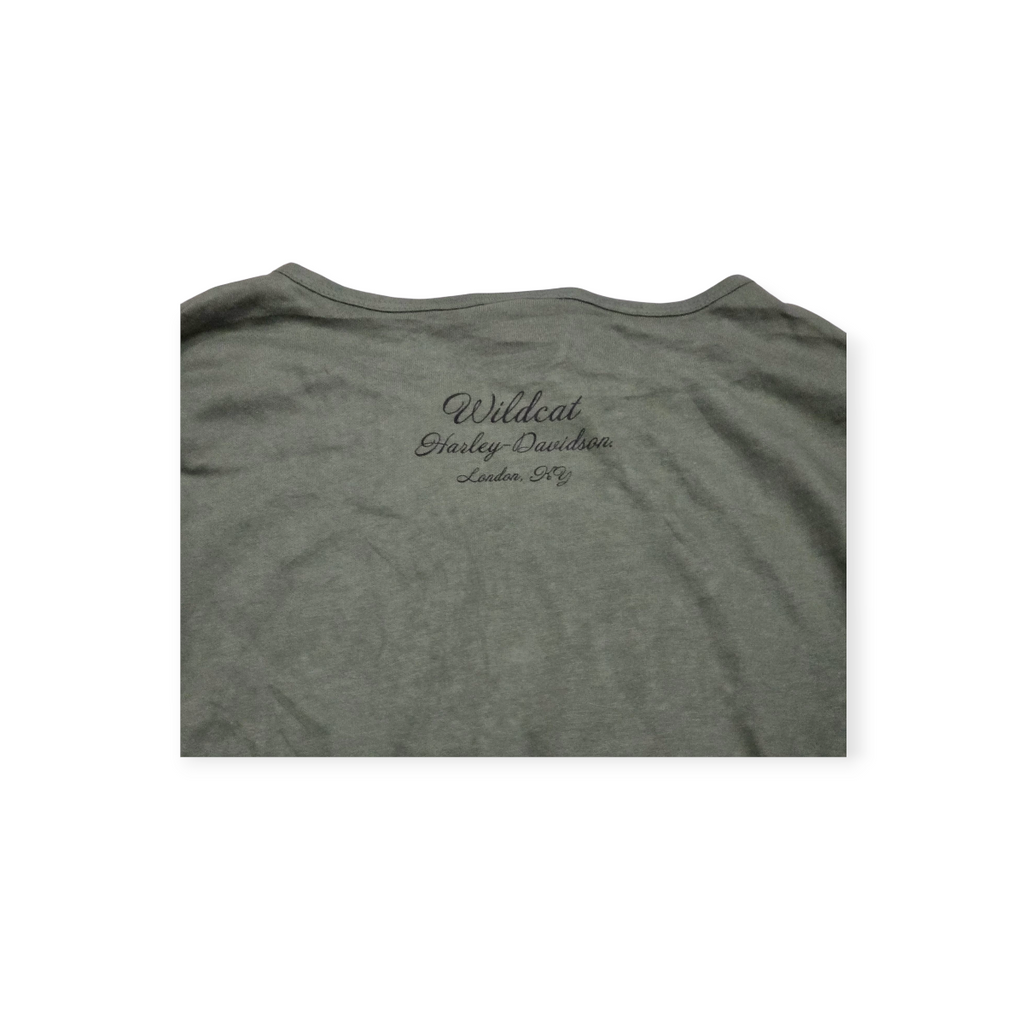 Playera Harley Davidson Xgrande Xl Manga Larga Verde (Usado)