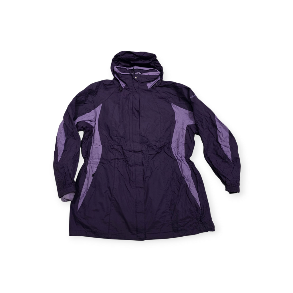 Chaqueta Columbia 3en1 T 1x Resistente Al Fríolluvia Morada