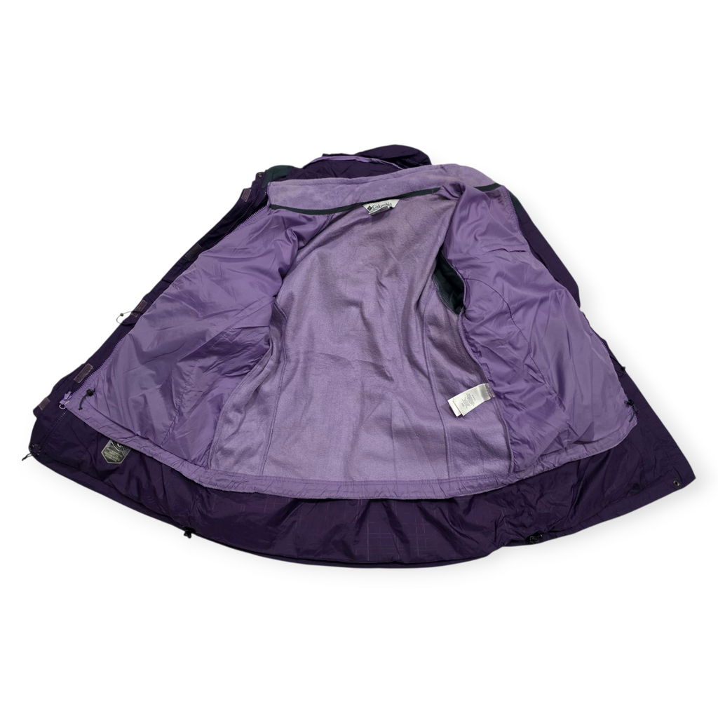 Chaqueta Columbia 3en1 T 1x Resistente Al Fríolluvia Morada