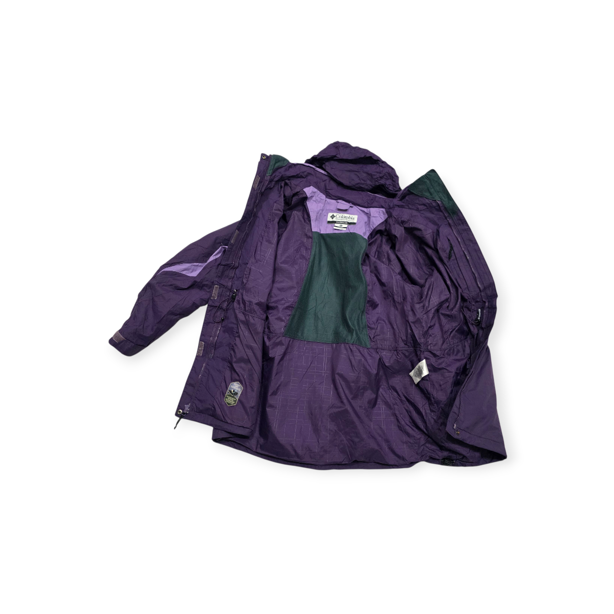 Chaqueta Columbia 3en1 T 1x Resistente Al Fríolluvia Morada