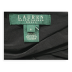 Vestido Negro Lauren Ralph Lauren Corte Drapeado Talla 6 (Usado)