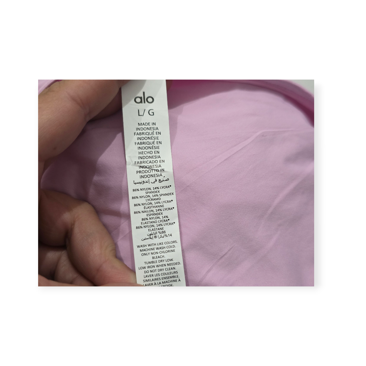 Playera Corta Alo Grande L Color Rosa De Mujer Manga Larga