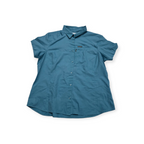 Camisa Columbia Pfg Sun Protection Azul Acero Manga Corta