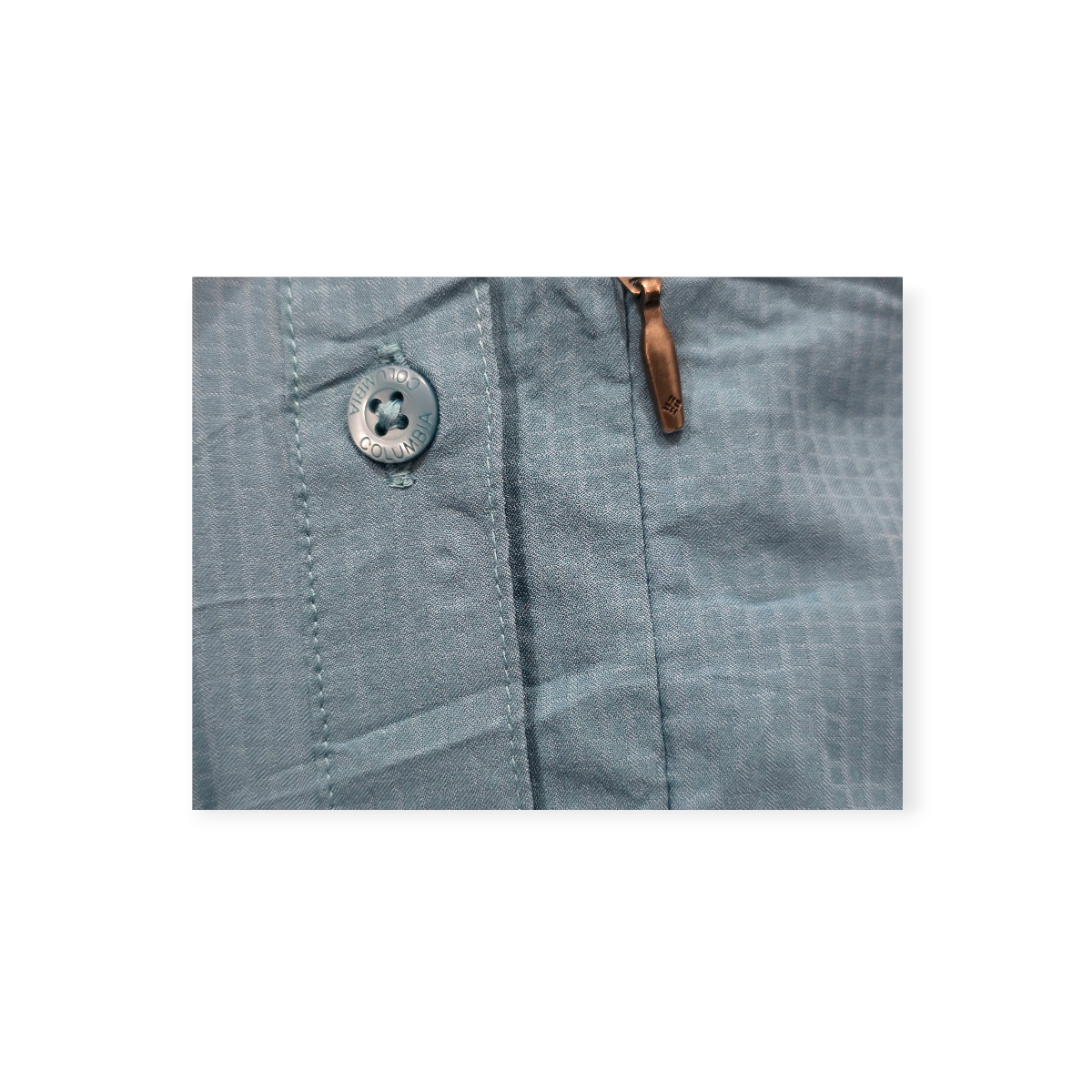 Camisa Columbia Pfg Sun Protection Azul Acero Manga Corta