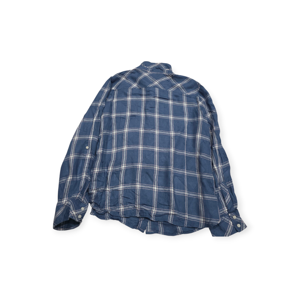 Camisa Tommy Hilfiger Xgrande Azul Acero De Cuadros De Mujer