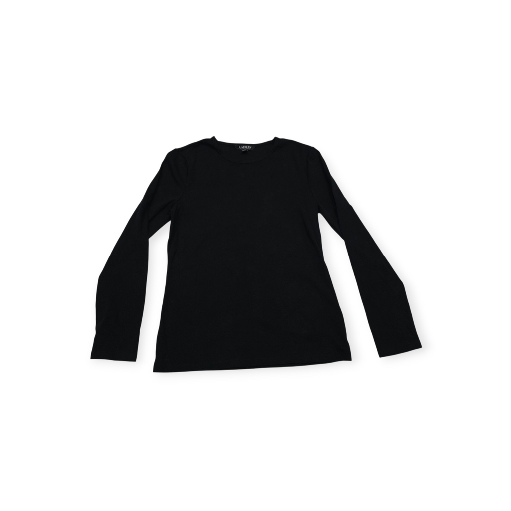 Playera Ralph Lauren Basica Mediana Color Negro Manga Larga