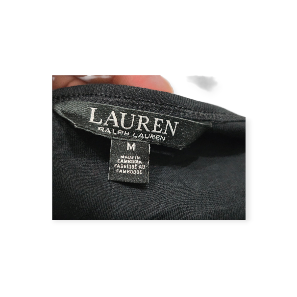 Playera Ralph Lauren Basica Mediana Color Negro Manga Larga
