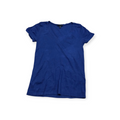 Playera Ralph Lauren Cuello V Azul Manga Corta Pony Azul