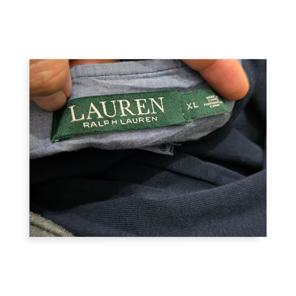 Playera Ralph Lauren Azul Marino Manga Larga Cuello Redondo