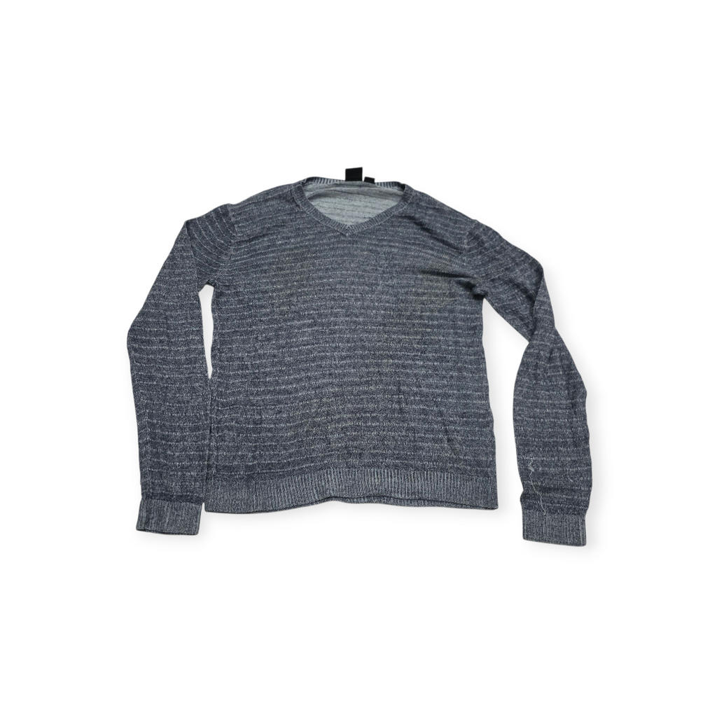 Sueter Ligero Armani Exchange Grande Azul Acero Con Lineas