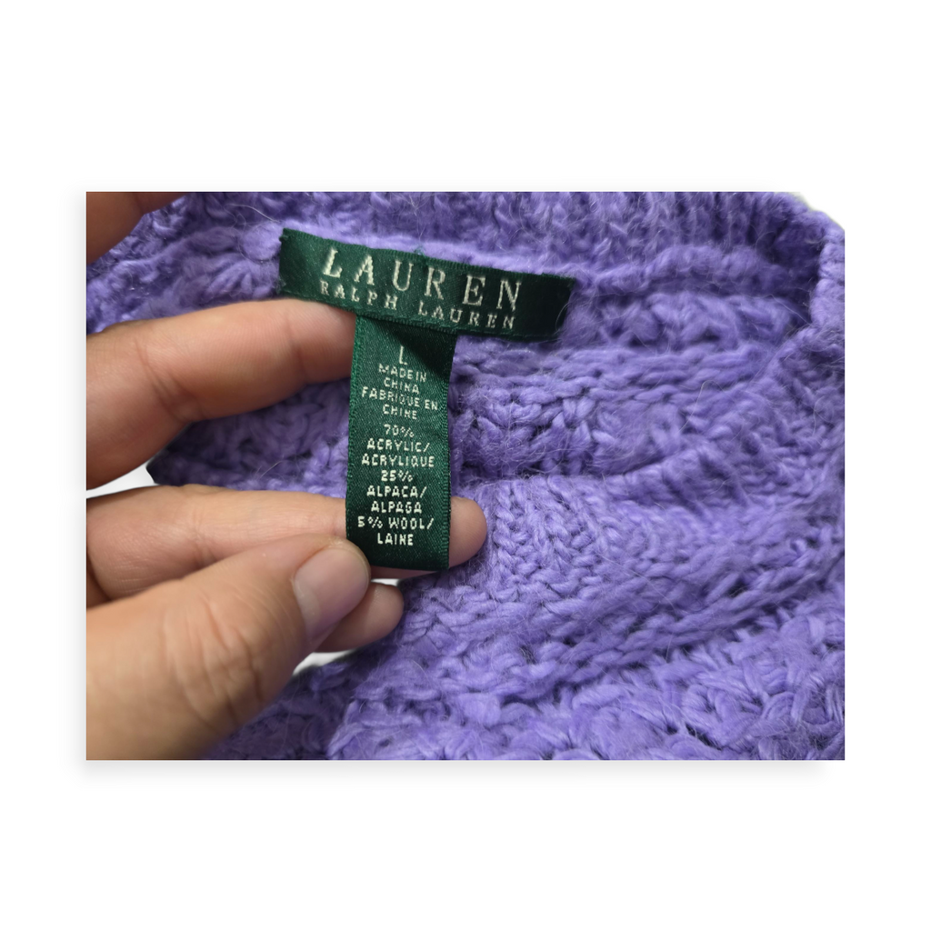 Sueter Ralph Lauren Color Lila De Alpaca De Mujer