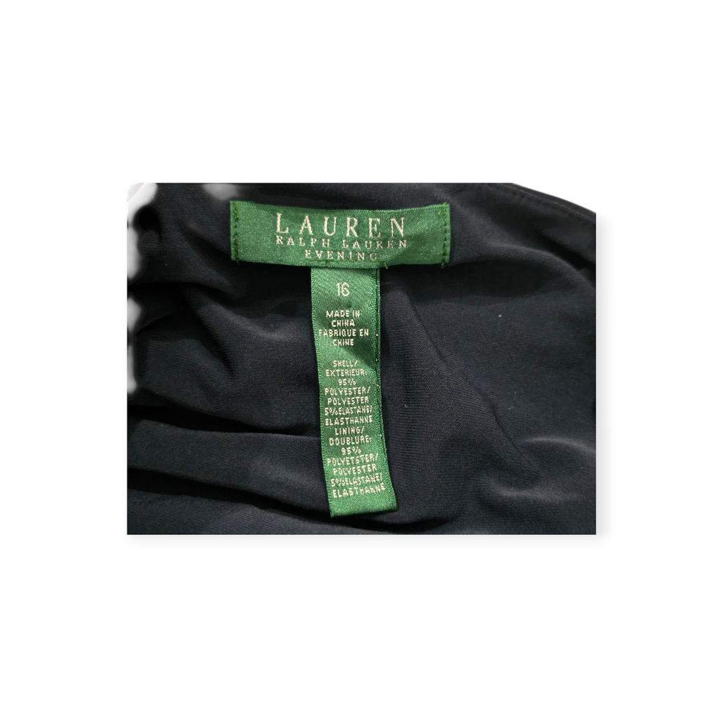 Maxi Vestido Azul Profundo De Mujer Talla 16 Manga Larga