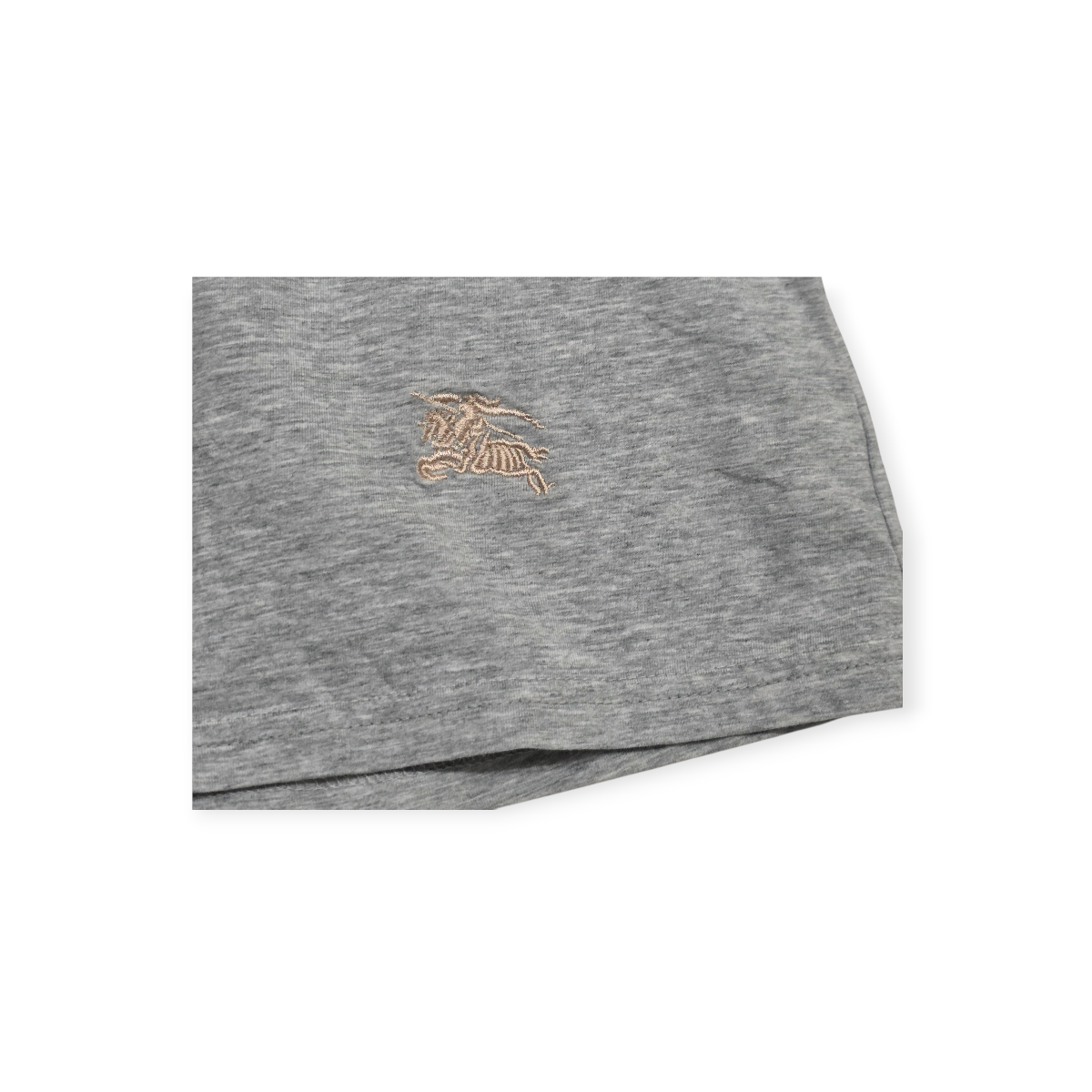 Playera Burberry De Mujer Xgrande Xl Gris Manga Corta