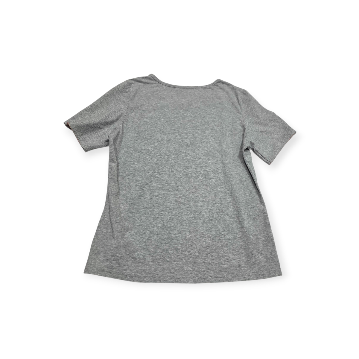 Playera Burberry De Mujer Xgrande Xl Gris Manga Corta