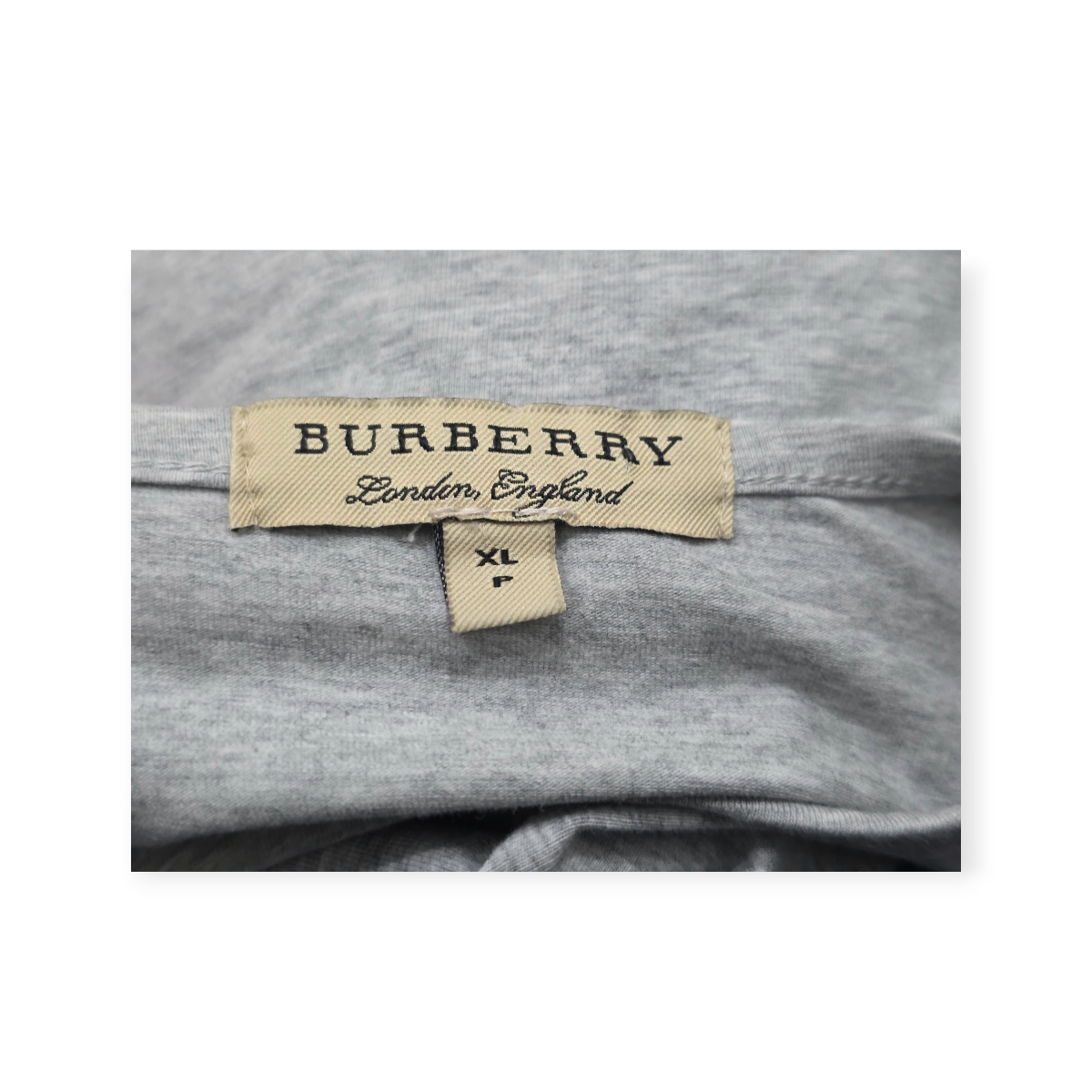 Playera Burberry De Mujer Xgrande Xl Gris Manga Corta