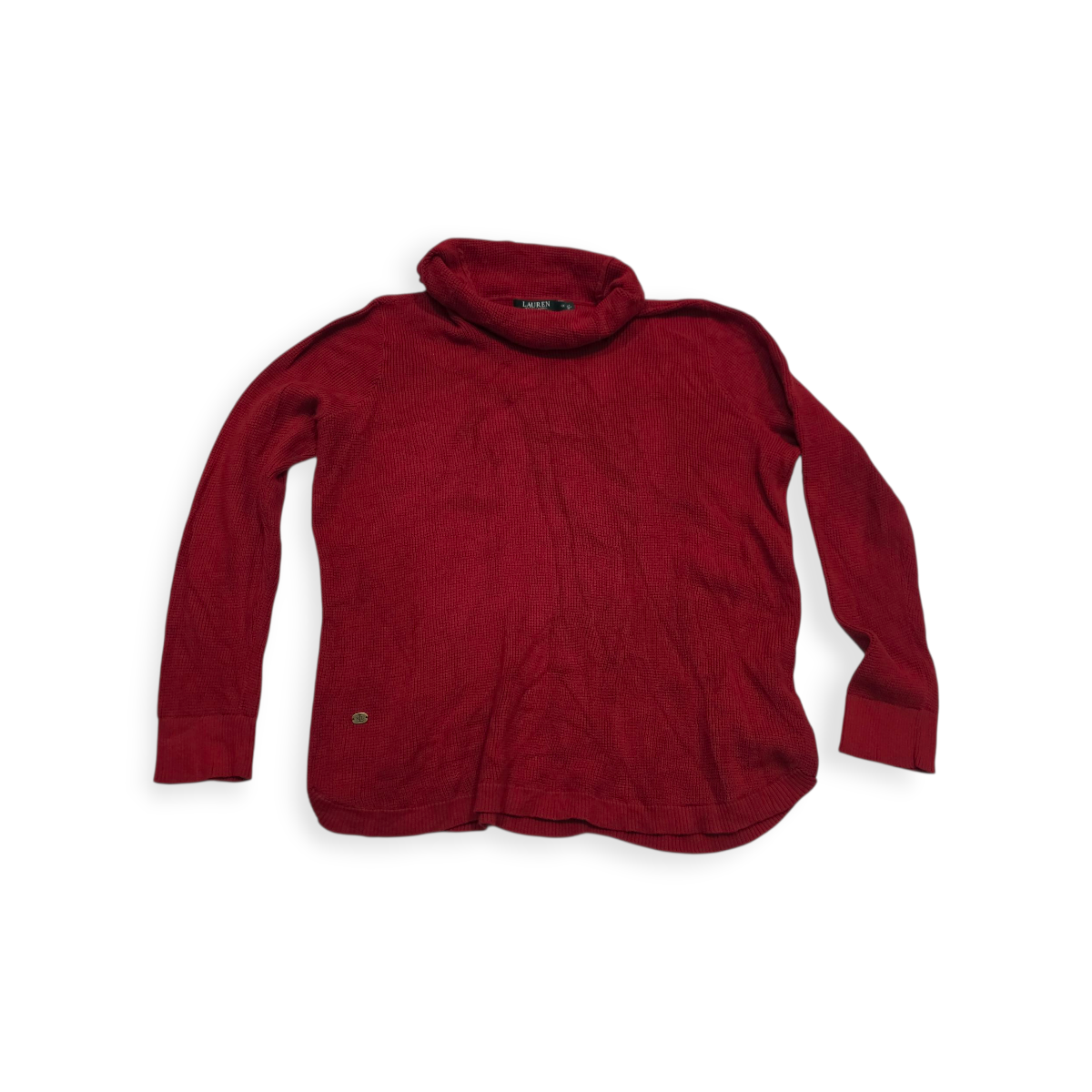 Sueter Ralph Lauren De Mujer Color Rojo Turtle Neck Talla 1x