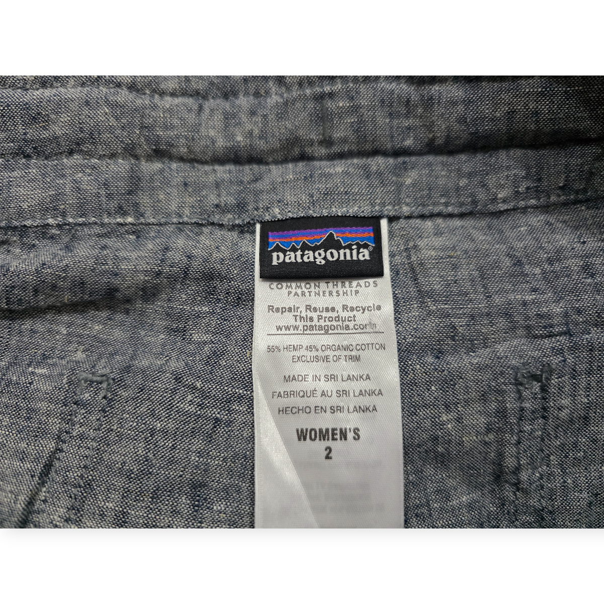 Bermuda Patagonia Talla 2 De Mujer Color Gris
