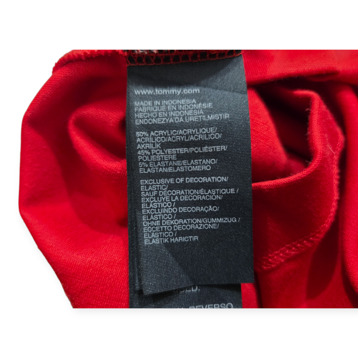 Falda Tommy Hilfiger Mediana M Roja Con Resorte