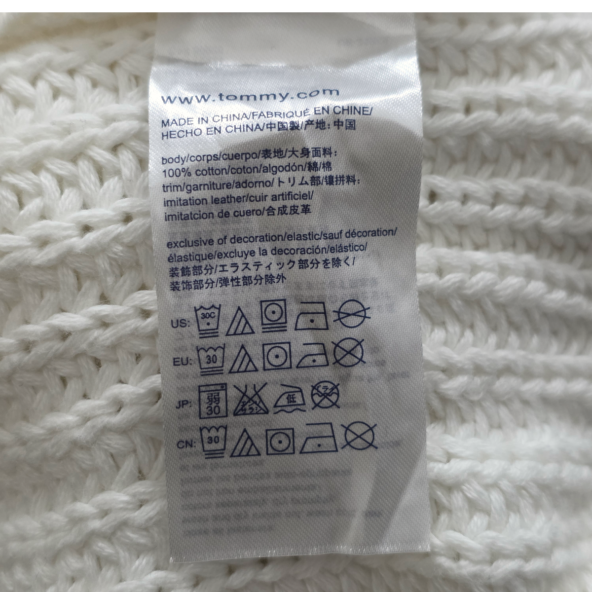 Sueter Con Gorro Tommy Hilfiger Mediana M Blanco De Mujer